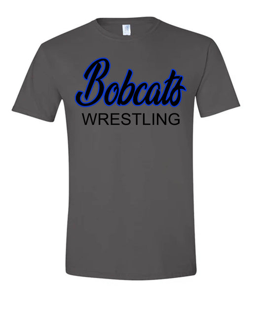 Bobcat Wrestling TShirt - Charcoal